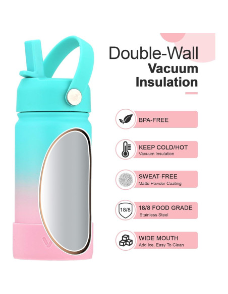 Botella de Agua para Niños WEREWOLVES 414ml Tapa Popote