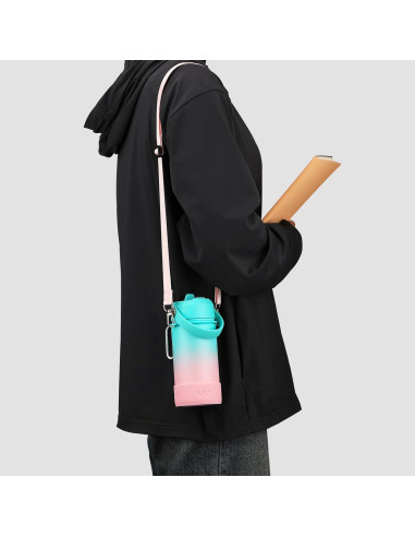 Botella de Agua para Niños WEREWOLVES 414ml Tapa Popote