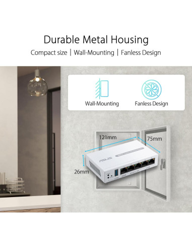 Router Gigabit ASUS ExpertWiFi EBG15 con 3 puertos WAN