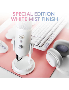 Micrófono USB Logitech Blue Yeti Niebla Blanca para Streaming 2