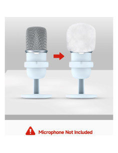 Filtro Pop Muff de Viento Peludo Blanco para Blue Yeti 2