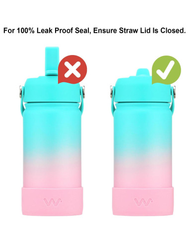 Botella de Agua para Niños WEREWOLVES 414ml Tapa Popote