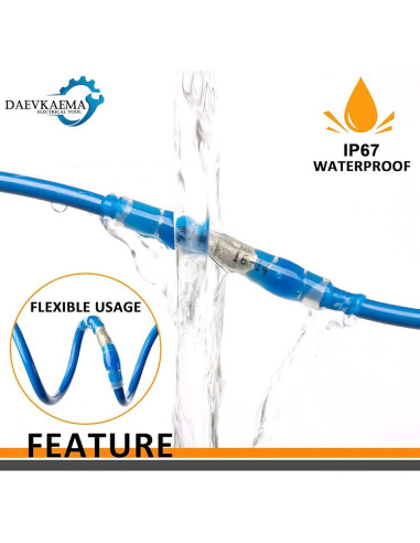 400 Conectores de Cable + Daevkaema + Pistola de Calor