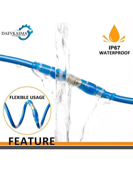 400 Conectores de Cable + Daevkaema + Pistola de Calor