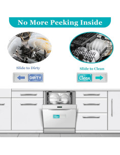 Imán Limpio Sucio para Lavavajillas PSLER Verde y Azul 17.5cm 2