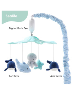 Móvil de Cuna Musical The Peanutshell Nautical 12 Nanas 2