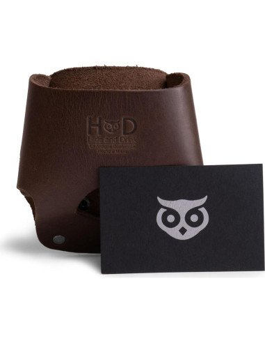 Soporte de Herramienta Hide & Drink en Cuero Marrón 10.8x9.5 cm