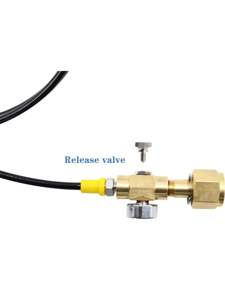 Adaptador de CO2 CGA320 a TR21-4 con Manguera 1.5m y Manómetro