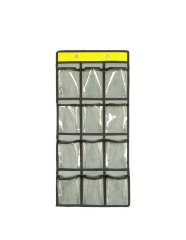 Organizador de Bolsillos Transparentes ANIZER 12 Compartimentos Gris