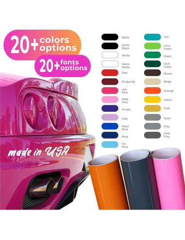 Calcomanía de Vinilo Personalizada BestDecor4you - Auto, 12.7 a 254 cm
