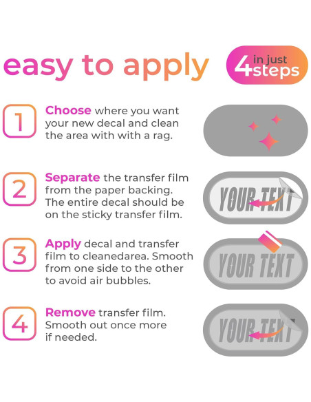 Calcomanía de Vinilo Personalizada BestDecor4you - Auto, 12.7 a 254 cm