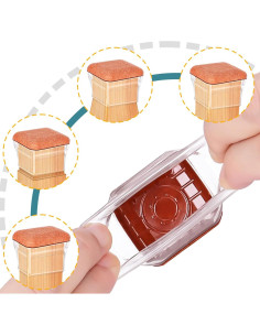 8 Protectores de Suelo Silicona para Patas de Sillas Cuadradas 2