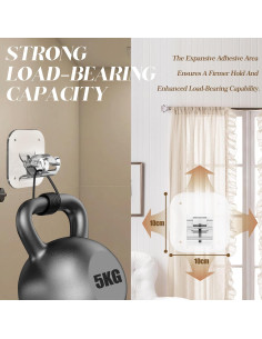 Varillas de Cortina Sin Perforación Mvbsje - Soporte 9.07 kg 2