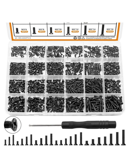 Kit de Tornillos para Laptop Mankk 840PCS y 360PCS