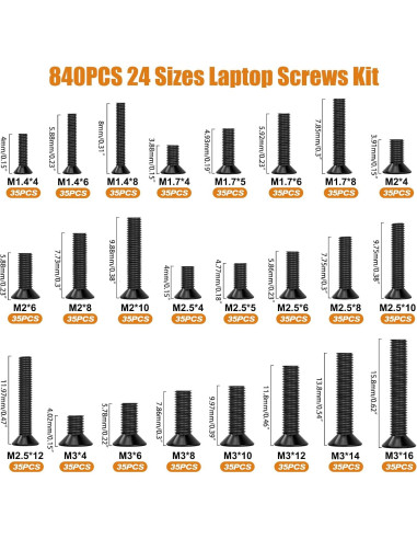 Kit de Tornillos para Laptop Mankk 840PCS y 360PCS
