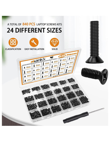 Kit de Tornillos para Laptop Mankk 840PCS y 360PCS