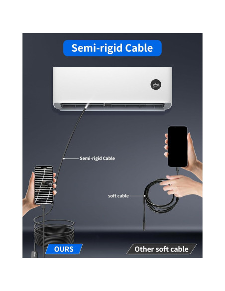 Cámara Borescope T TAKMLY 5.5mm HD con Luz y Cable 5m