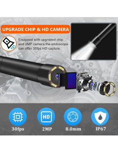 Endoscopio Inalámbrico BlueFire 10m HD WiFi 2MP Inspección 2