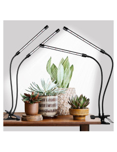 Luz de Crecimiento LED Hywyimlait 2 Cabezas 168 LEDs Espectro Completo