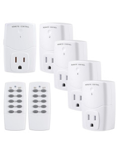 Enchufe Control Remoto BN-LINK 2 Remotos + 5 Enchufes