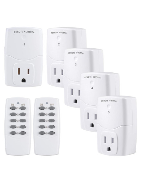 Enchufe Control Remoto BN-LINK 2 Remotos + 5 Enchufes