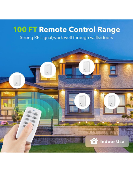 Enchufe Control Remoto BN-LINK 2 Remotos + 5 Enchufes