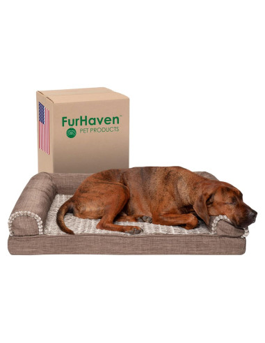 Cama para Perros Grande Furhaven de Espuma Viscoelástica