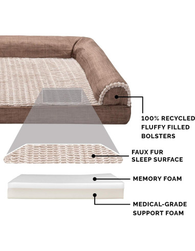 Cama para Perros Grande Furhaven de Espuma Viscoelástica