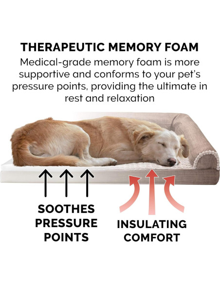 Cama para Perros Grande Furhaven de Espuma Viscoelástica