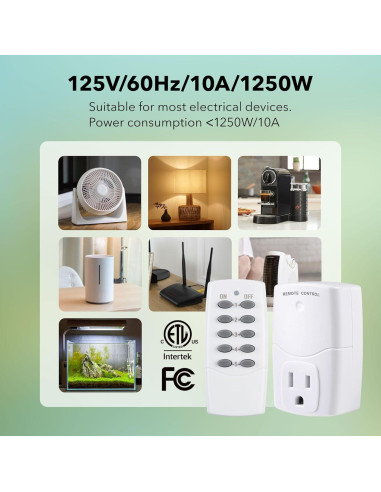 Enchufe Control Remoto BN-LINK 2 Remotos + 5 Enchufes