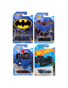 Conjunto 4 Vehículos Diecast Batmobile Hot Wheels 1:64