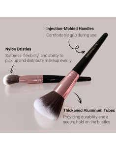 Set de Brochas de Maquillaje SIHIMESOLFVE 23 Piezas con Esponjas 2