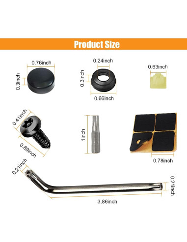 Kit de Tornillos Antirrobo para Placas de Licencia GLSOWEE
