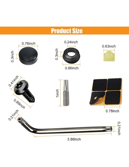 Kit de Tornillos Antirrobo para Placas de Licencia GLSOWEE