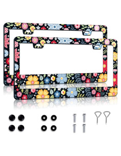 Marco de Placa de Licencia Floral Casuru 31 x 16 cm Universal