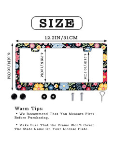 Marco de Placa de Licencia Floral Casuru 31 x 16 cm Universal 2