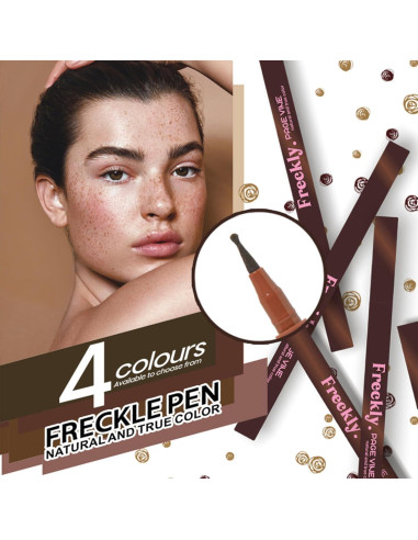 Bolígrafo de Pecas Falsas CLLFUU 2 PCS Impermeable Claro