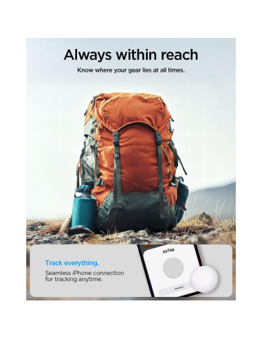 Funda Spigen Tag Armor para AirTag - Collar Mascota, Bicicleta, Negro