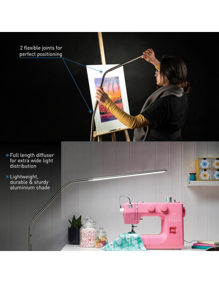 Lámpara de Pie Daylight Slimline 3 LED 1065 Lúmenes Dimmer