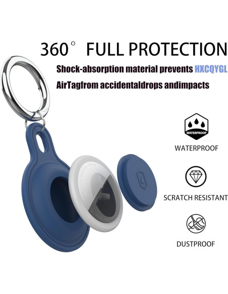 Soporte de llavero de silicona HXCQYGL para AirTag - 4 unidades
