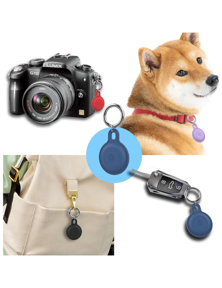 Soporte de llavero de silicona HXCQYGL para AirTag - 4 unidades