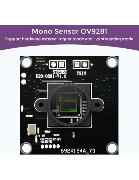 Módulo de Cámara UVC USB2.0 InnoMaker U20CAM-9281M 1MP 720p 120fps