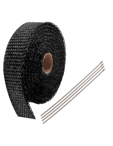 Envoltura de Escape de Fibra de Vidrio Salior 5m Negro