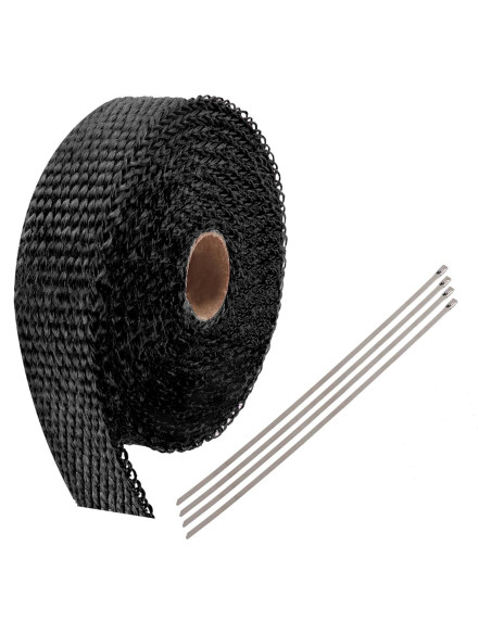 Envoltura de Escape de Fibra de Vidrio Salior 5m Negro