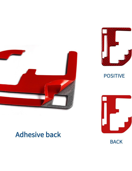 Panel Decorativo de Fibra de Carbono SUNJIKA para Toyota Tundra 2014-2021 - Rojo Panel Decorativo de Fibra de Carbono SUNJIKA para Toyota Tundra 2014-2021 - Rojo