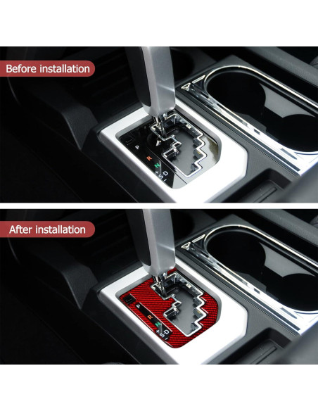 Panel Decorativo de Fibra de Carbono SUNJIKA para Toyota Tundra 2014-2021 - Rojo Panel Decorativo de Fibra de Carbono SUNJIKA para Toyota Tundra 2014-2021 - Rojo