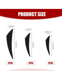 Kit de 6 Canards Spoiler Coche Zikefest Caucho Blando 2