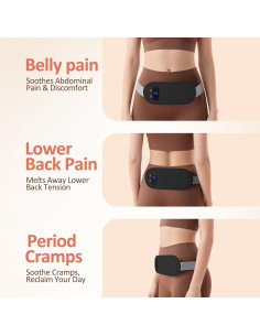 Almohadilla Calefactora Inalámbrica Worxvell para Calambres Menstruales - 6 Niveles de Calor y Masaje 2