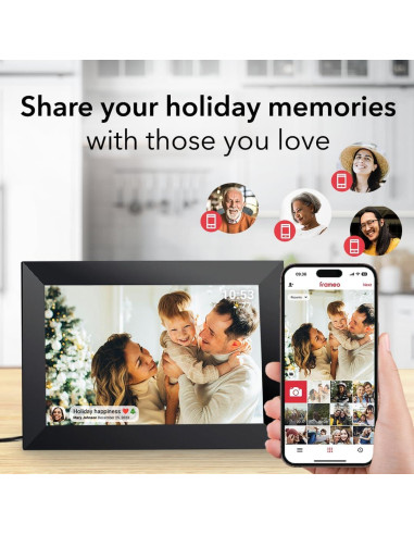 Marco de Fotos Digital WiFi Pastigio 10.1" HD Táctil