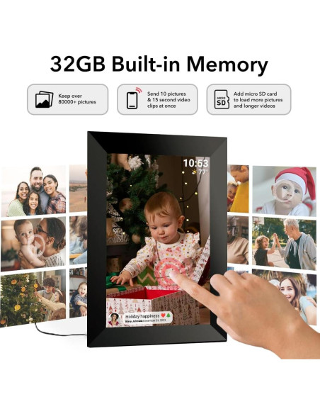 Marco de Fotos Digital WiFi Pastigio 10.1" HD Táctil